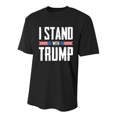 I Stand With Trump 2024 Youth Performance Sprint T-Shirt