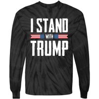 I Stand With Trump 2024 Tie-Dye Long Sleeve Shirt