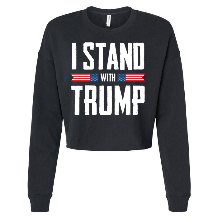 I Stand With Trump 2024 Cropped Pullover Crew