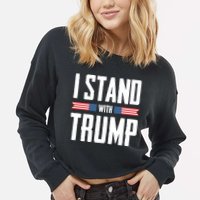I Stand With Trump 2024 Cropped Pullover Crew