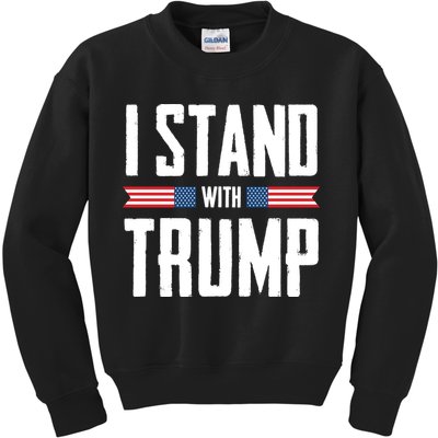 I Stand With Trump 2024 Kids Sweatshirt