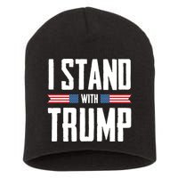 I Stand With Trump 2024 Short Acrylic Beanie
