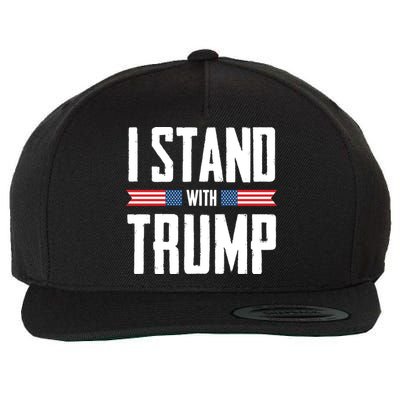 I Stand With Trump 2024 Wool Snapback Cap