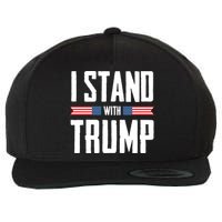 I Stand With Trump 2024 Wool Snapback Cap