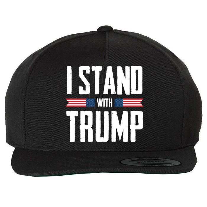 I Stand With Trump 2024 Wool Snapback Cap
