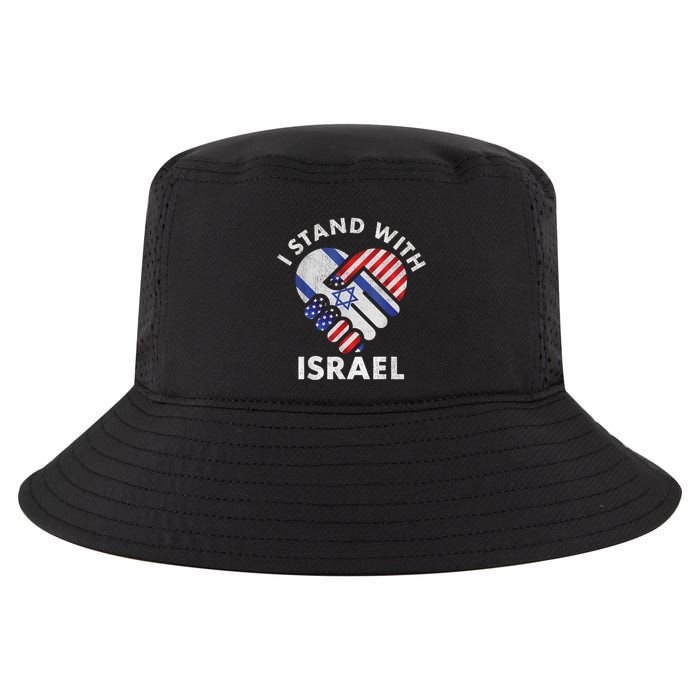 I Stand With Israel USA American Flag Israeli Flag Cool Comfort Performance Bucket Hat