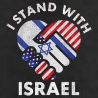 I Stand With Israel USA American Flag Israeli Flag Cool Comfort Performance Bucket Hat