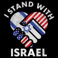 I Stand With Israel USA American Flag Israeli Flag Impact Tech Backpack