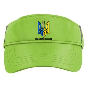 I Stand With Ukraine Flag Support Free Ukrainians Adult Drive Performance Visor