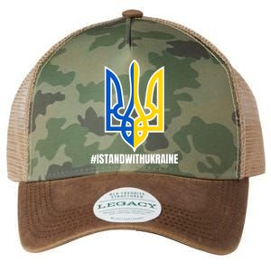 I Stand With Ukraine Flag Support Free Ukrainians Legacy Tie Dye Trucker Hat