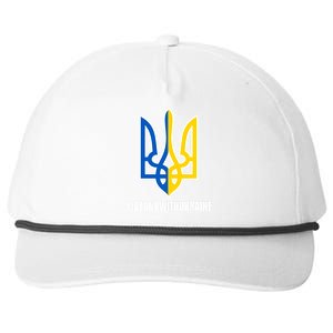 I Stand With Ukraine Flag Support Free Ukrainians Snapback Five-Panel Rope Hat