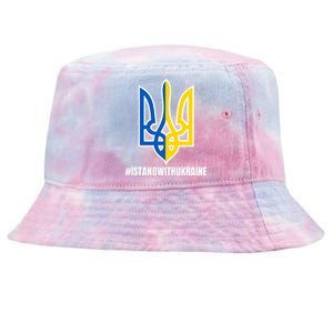 I Stand With Ukraine Flag Support Free Ukrainians Tie-Dyed Bucket Hat