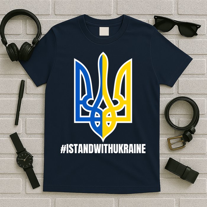 I Stand With Ukraine Flag Support Free Ukrainians T-Shirt