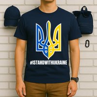 I Stand With Ukraine Flag Support Free Ukrainians T-Shirt