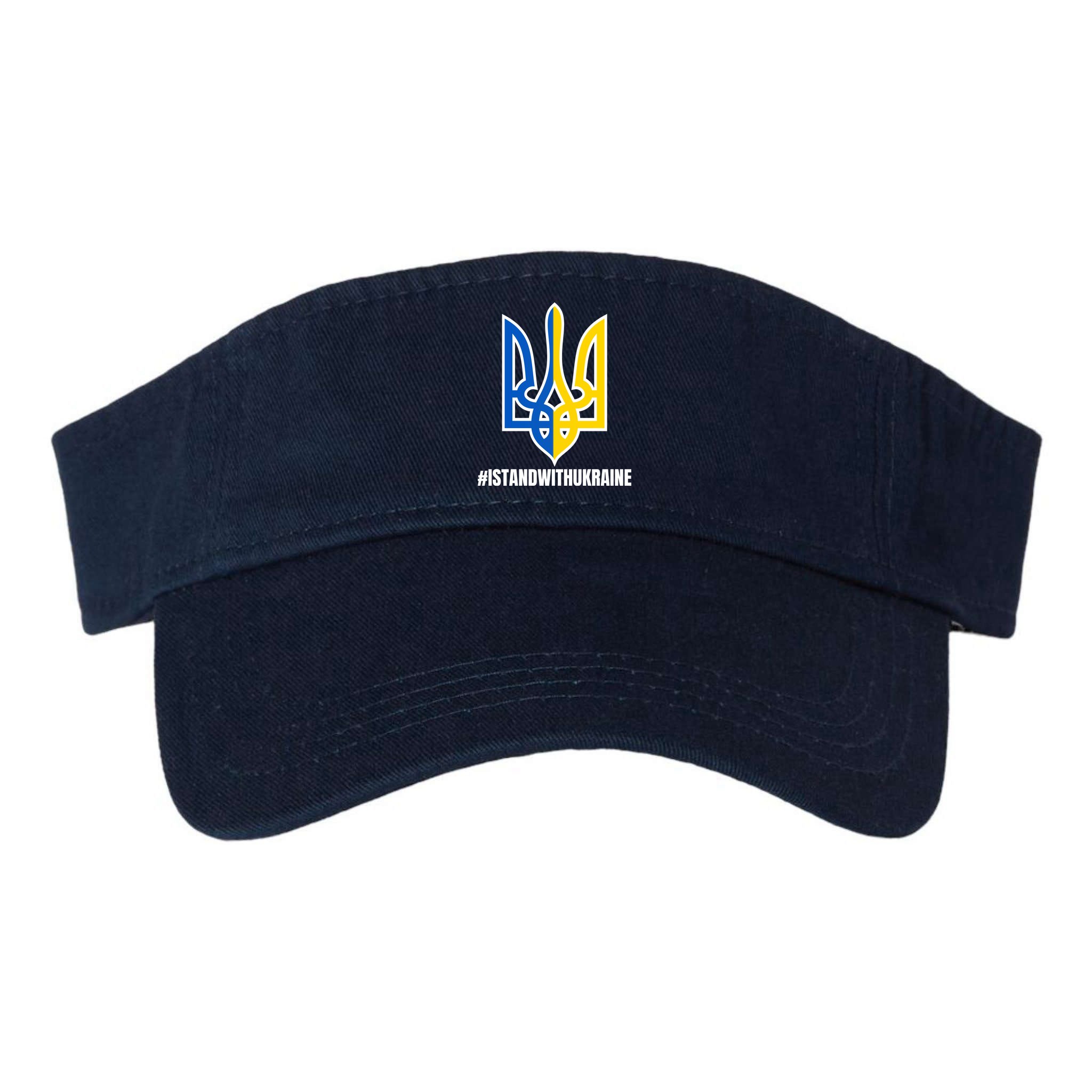 I Stand With Ukraine Flag Support Free Ukrainians Visor