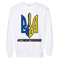I Stand With Ukraine Flag Support Free Ukrainians Garment-Dyed Sweatshirt