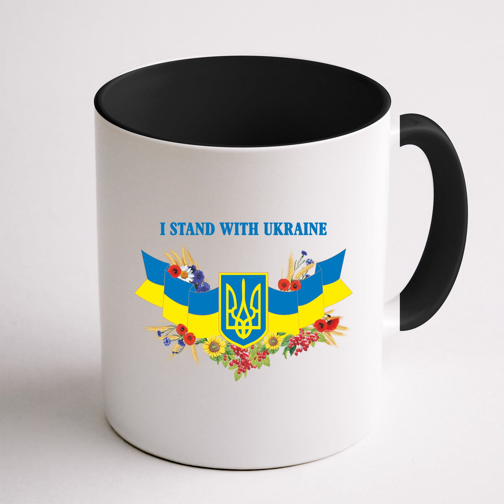 I Stand With Ukraine Floral Mug