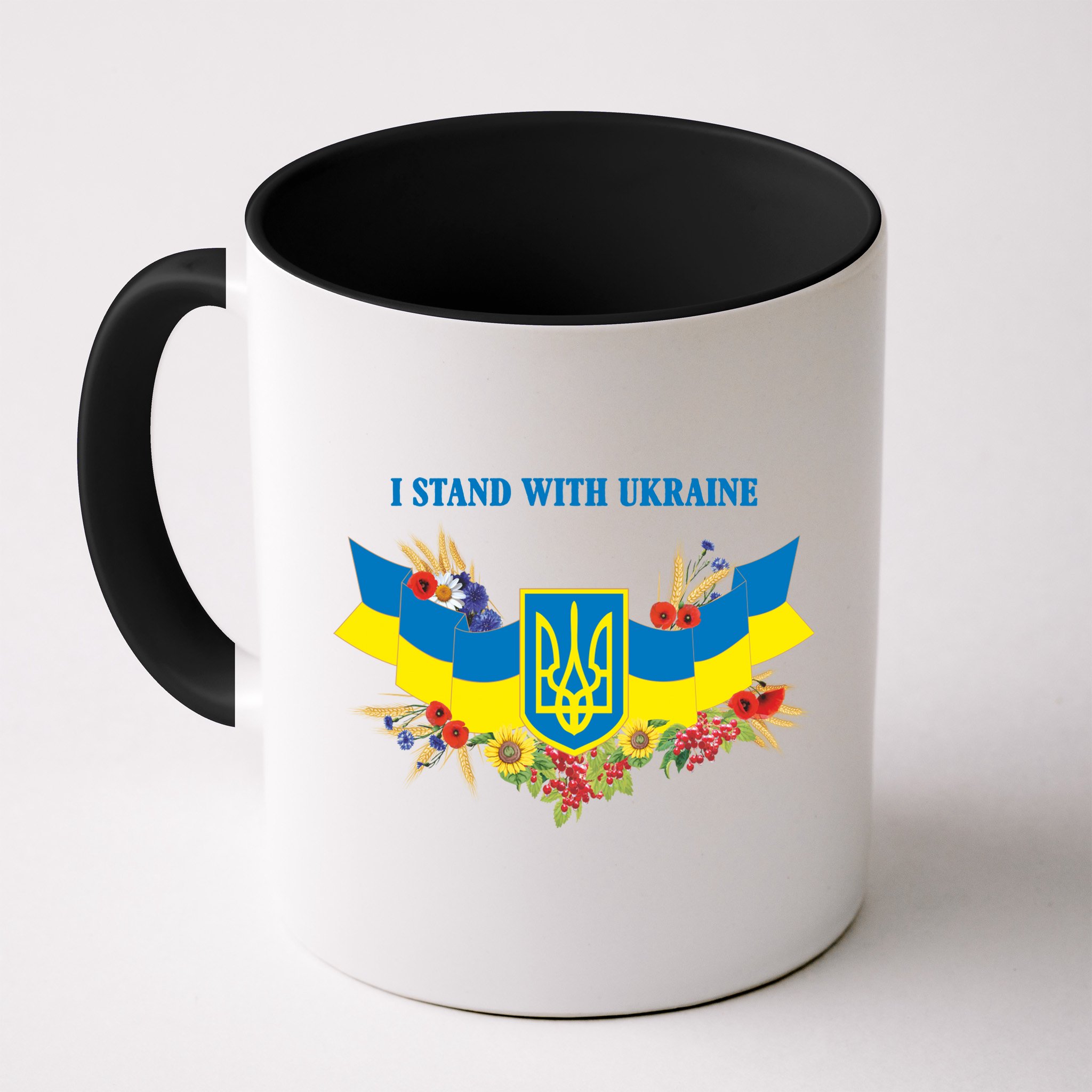 I Stand With Ukraine Floral Mug