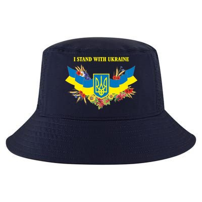 I Stand With Ukraine Floral Cool Comfort Performance Bucket Hat
