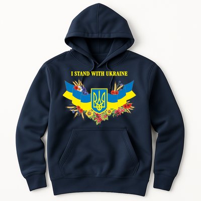 I Stand With Ukraine Floral Hoodie