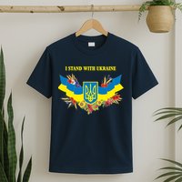 I Stand With Ukraine Floral T-Shirt