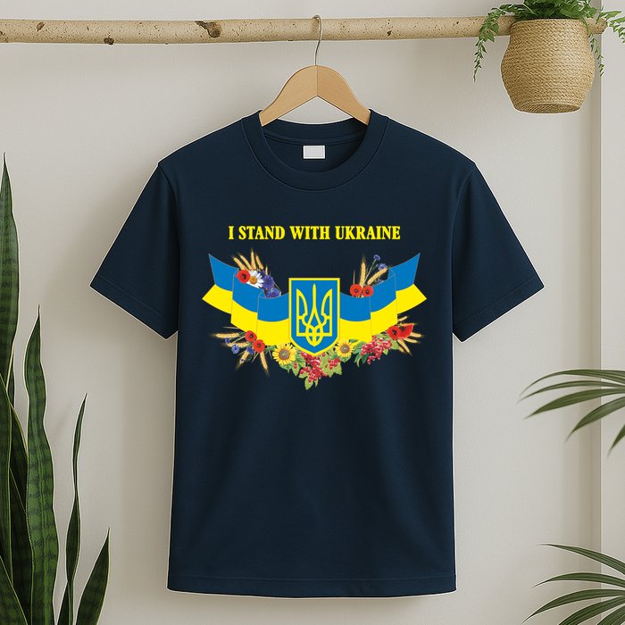 I Stand With Ukraine Floral T-Shirt