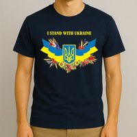 I Stand With Ukraine Floral T-Shirt