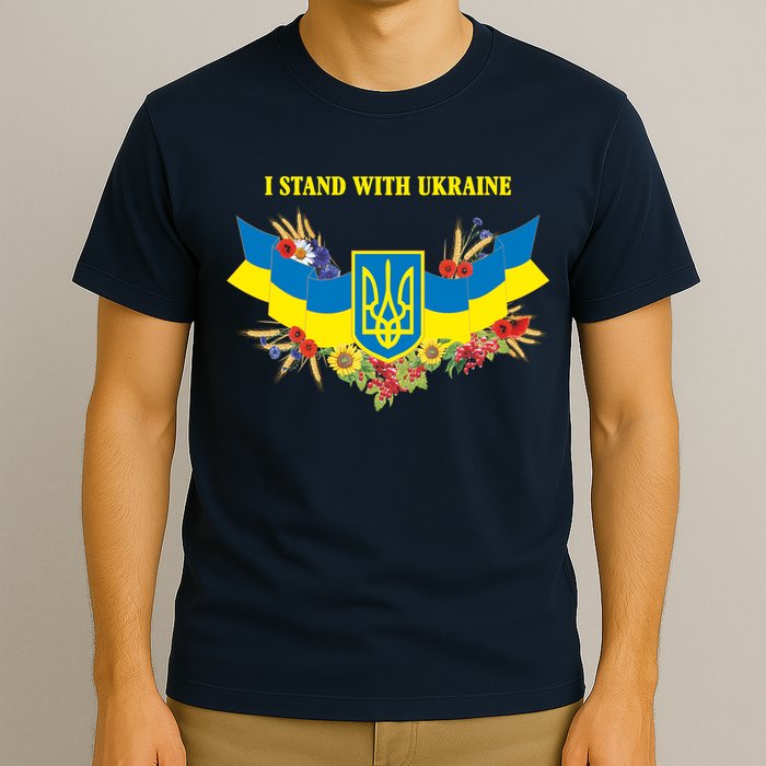 I Stand With Ukraine Floral T-Shirt