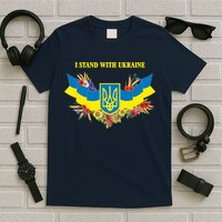 I Stand With Ukraine Floral T-Shirt