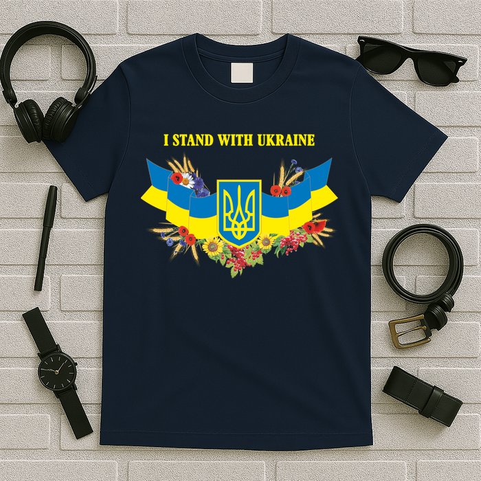 I Stand With Ukraine Floral T-Shirt