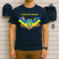 I Stand With Ukraine Floral T-Shirt