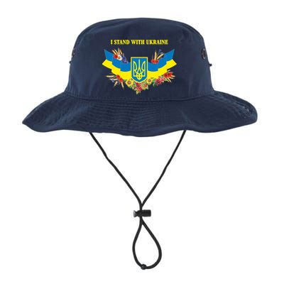 I Stand With Ukraine Floral Bucket Hat