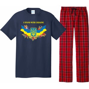 I Stand With Ukraine Floral Pajama Set