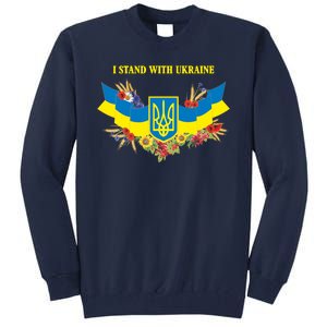 I Stand With Ukraine Floral Tall Sweatshirt