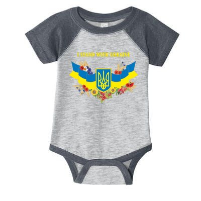 I Stand With Ukraine Floral Infant Baby Jersey Bodysuit