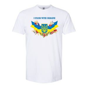 I Stand With Ukraine Floral Softstyle CVC T-Shirt