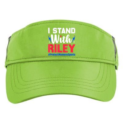 I Stand With Riley Gaines Protect Women Sports Support Adult Drive Performance Visor