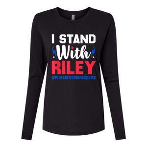 I Stand With Riley Gaines Protect Women Sports Support Womens Cotton Relaxed Long Sleeve T-Shirt