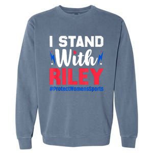 I Stand With Riley Gaines Protect Women Sports Support Garment-Dyed Sweatshirt