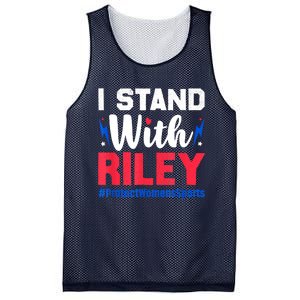 I Stand With Riley Gaines Protect Women Sports Support Mesh Reversible Basketball Jersey Tank