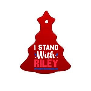 I Stand With Riley Gaines Protect Women Sports Support Ceramic Tree Ornament