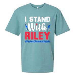 I Stand With Riley Gaines Protect Women Sports Support Sueded Cloud Jersey T-Shirt