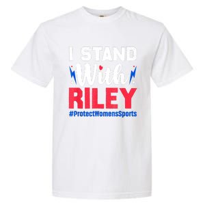 I Stand With Riley Gaines Protect Women Sports Support Garment-Dyed Heavyweight T-Shirt