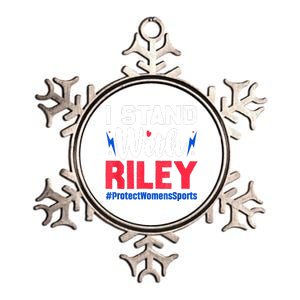 I Stand With Riley Gaines Protect Women Sports Support Metallic Star Ornament