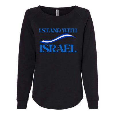 I Stand With Israel Pray For Israel Us And Israel Flag Womens California Wash Sweatshirt