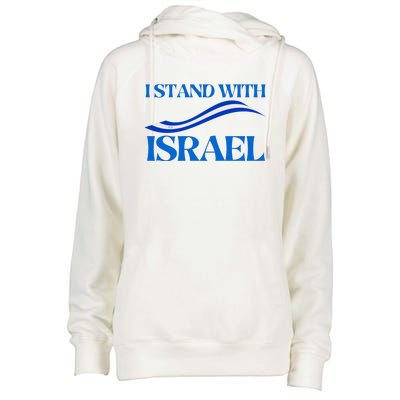 I Stand With Israel Pray For Israel Us And Israel Flag Womens Funnel Neck Pullover Hood