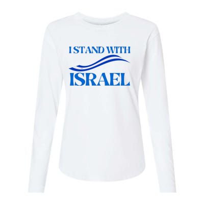 I Stand With Israel Pray For Israel Us And Israel Flag Womens Cotton Relaxed Long Sleeve T-Shirt