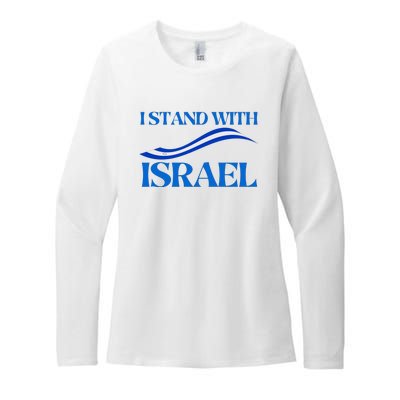 I Stand With Israel Pray For Israel Us And Israel Flag Womens CVC Long Sleeve Shirt