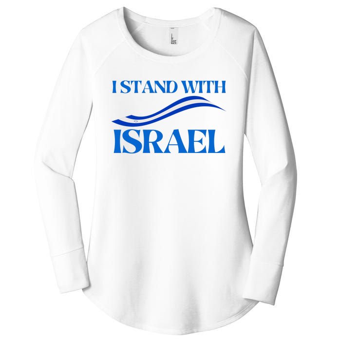 I Stand With Israel Pray For Israel Us And Israel Flag Women's Perfect Tri Tunic Long Sleeve Shirt