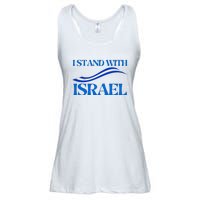 I Stand With Israel Pray For Israel Us And Israel Flag Ladies Essential Flowy Tank